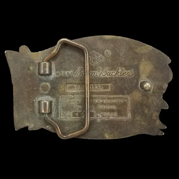 American Aviation 1984 Commemorative Solid Brass Belt Buckle Baron Buckles USA